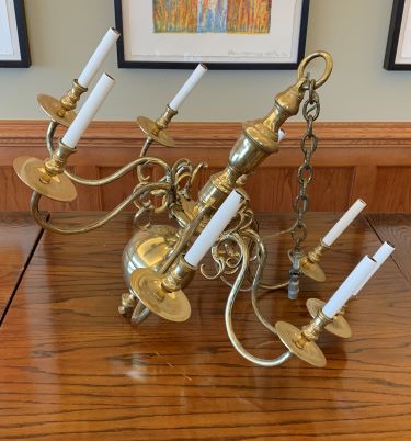 8-Arm Brass Chandelier